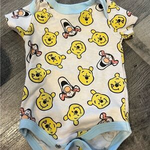 Disney Winnie the Pooh Bodysuit - Yellow and Light Blue 0-3 months